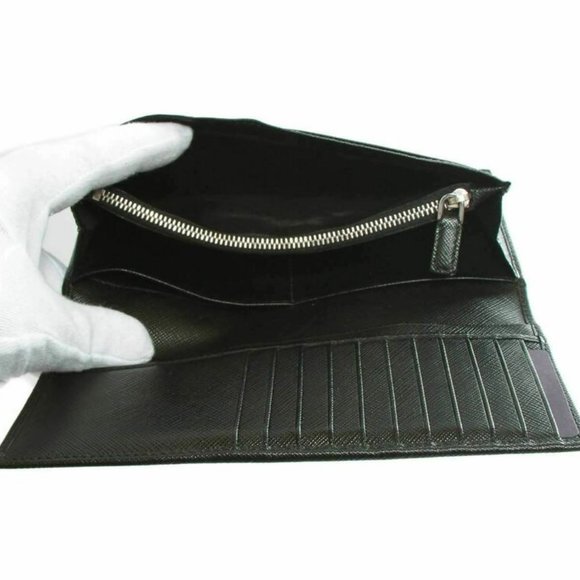 Prada Saffiano Black leather long wallet 2MV836 - Picture 6 of 6